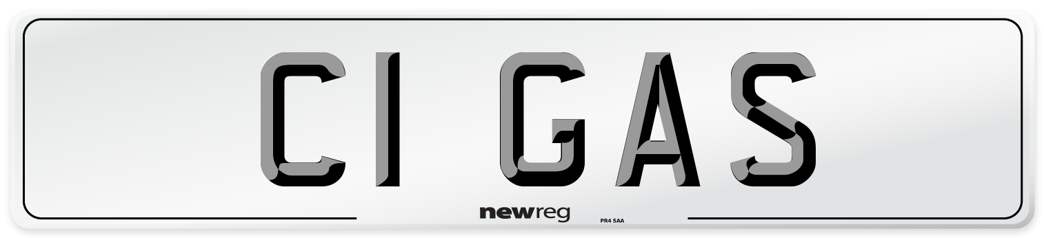 C1 GAS Number Plate from New Reg